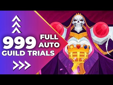 AFK arena // Ainz Ooal gown guild trial 999 level // FULL AUTO !