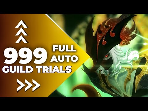 AFK arena // Awakened Fawkes guild trial 999 level // FULL AUTO !