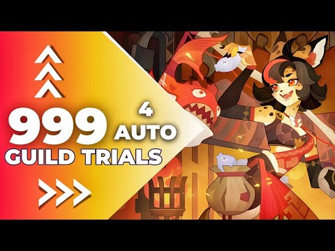 AFK arena // Talimar guild trial 999 level // 4 AUTO ! 🎣