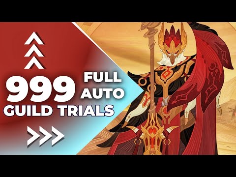 AFK arena // Awakened Skriath guild trial 999 level // FULL AUTO !
