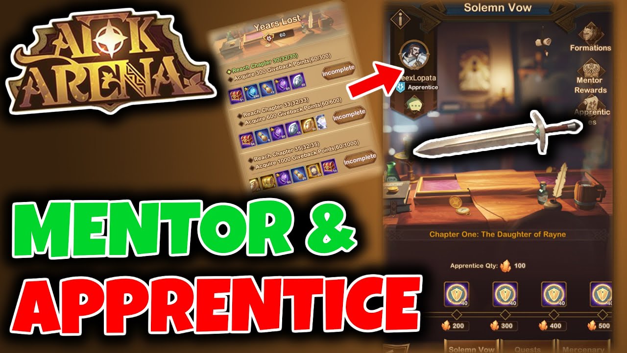 Apprentice and Mentor: Solemn Vow Mechanics // AFK ARENA Guide
