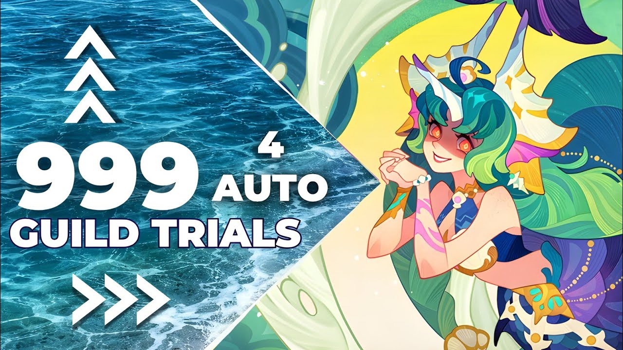 AFK arena // Serennia guild trial 999 level // 4 AUTO !