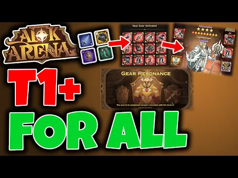 Upgrade any (and all) gear to T1, T2, T3 Gear Resonance // AFK ARENA Guide