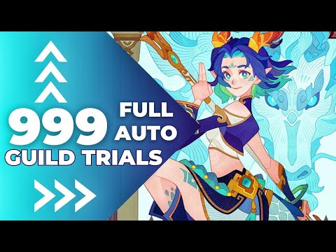 AFK arena // Lan guild trial 999 level // FULL AUTO !