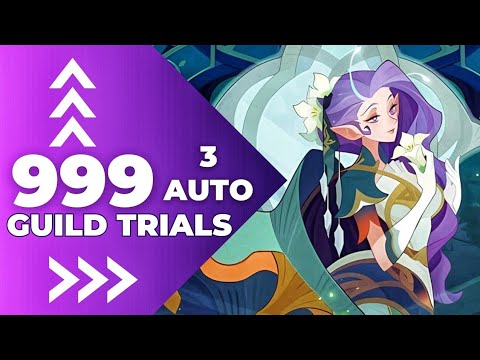 AFK arena // Misha guild trial 999 level // 3 AUTO !