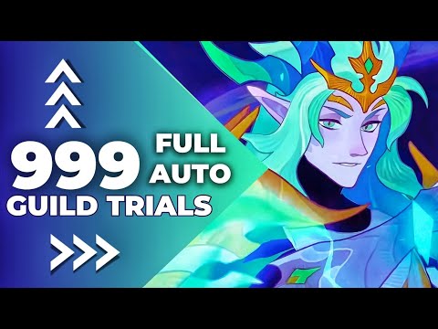 AFK arena // skylan guild trial 999 level // FULL AUTO !