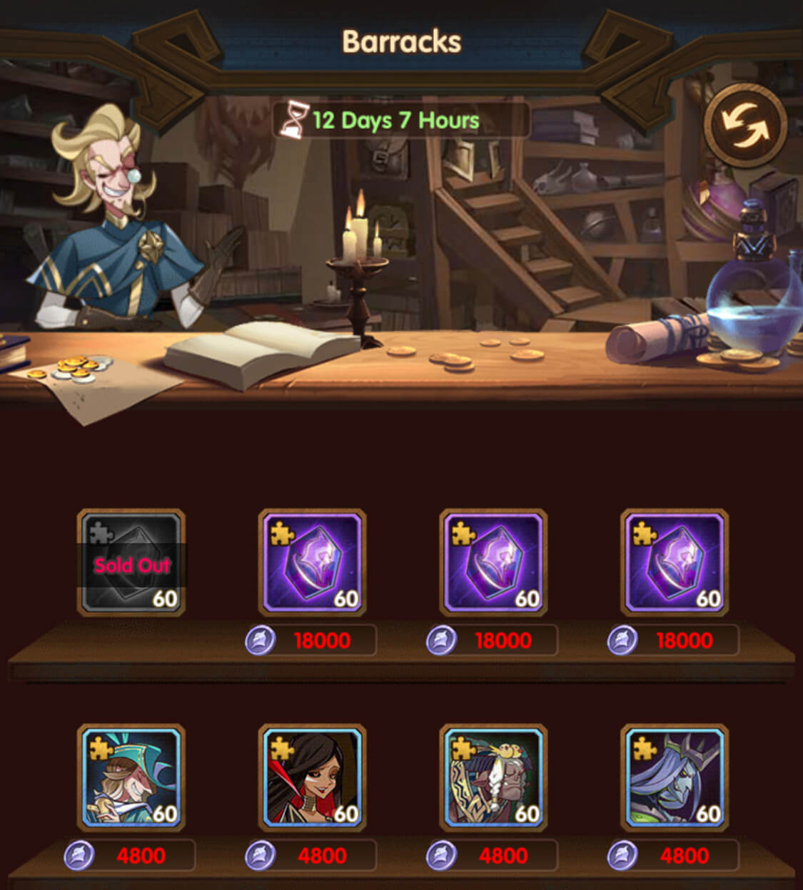 Barracks Store AFK Arena