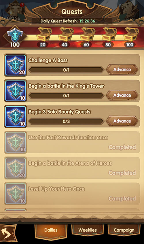 Dailies - Daly Quests