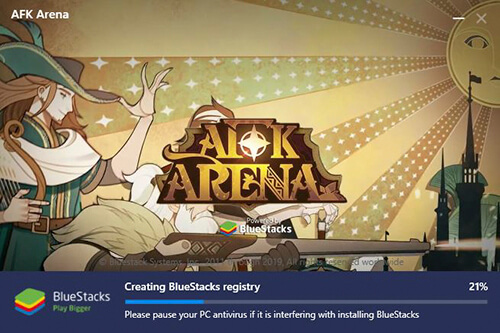 installing bluestacks afk arena version