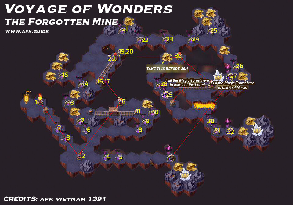 voyage of wonders the forgotten mine map 