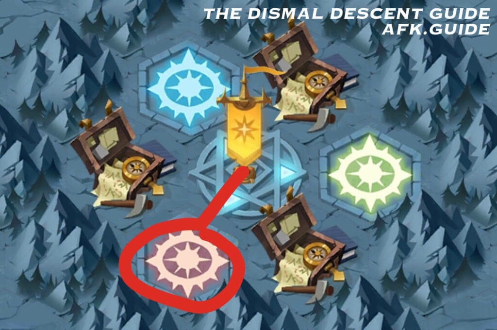 the dismal descent map afk arena
