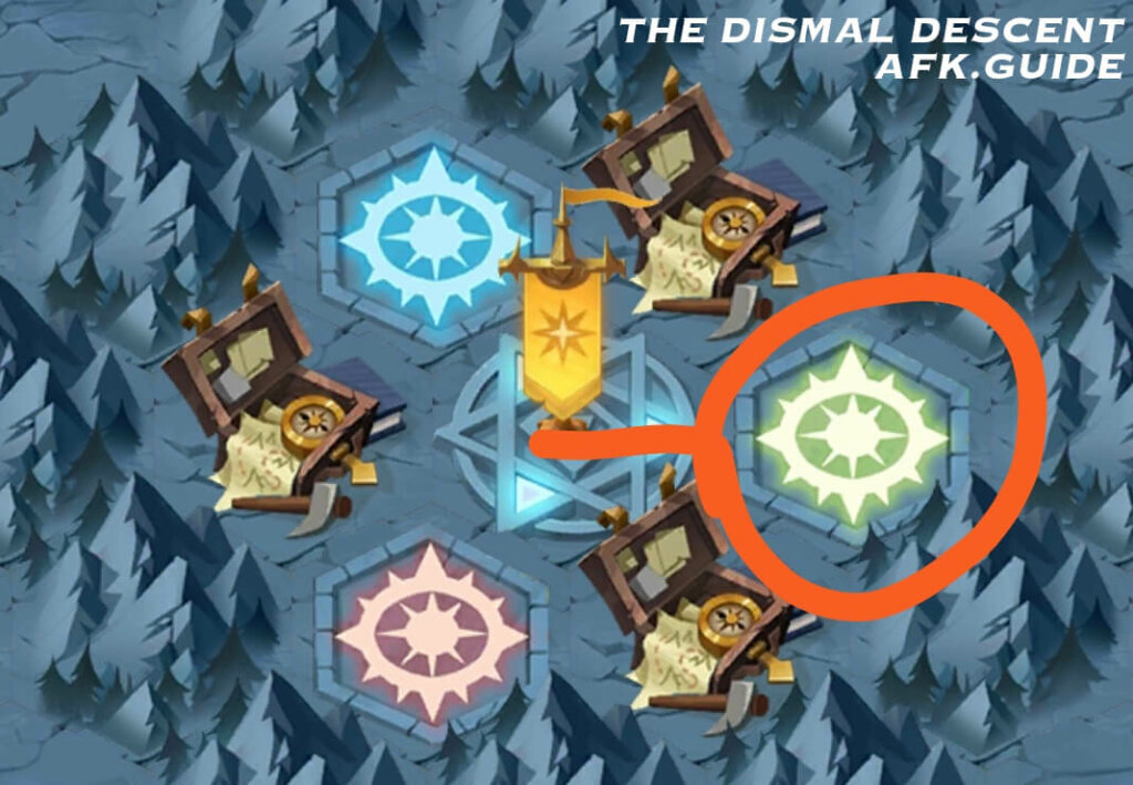the dismal descent map afk arena
