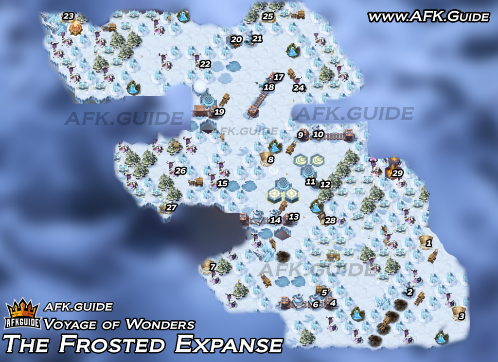 afk arena The Frosted Expanse map