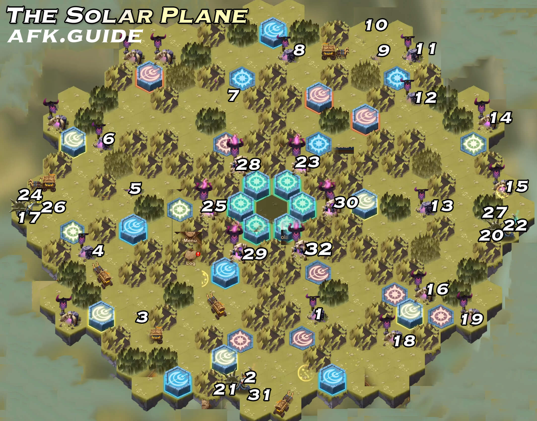 the solar plane map afk arena