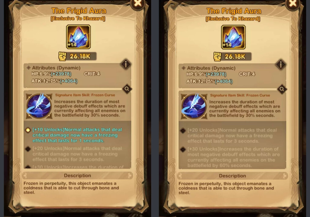 khazard signature item