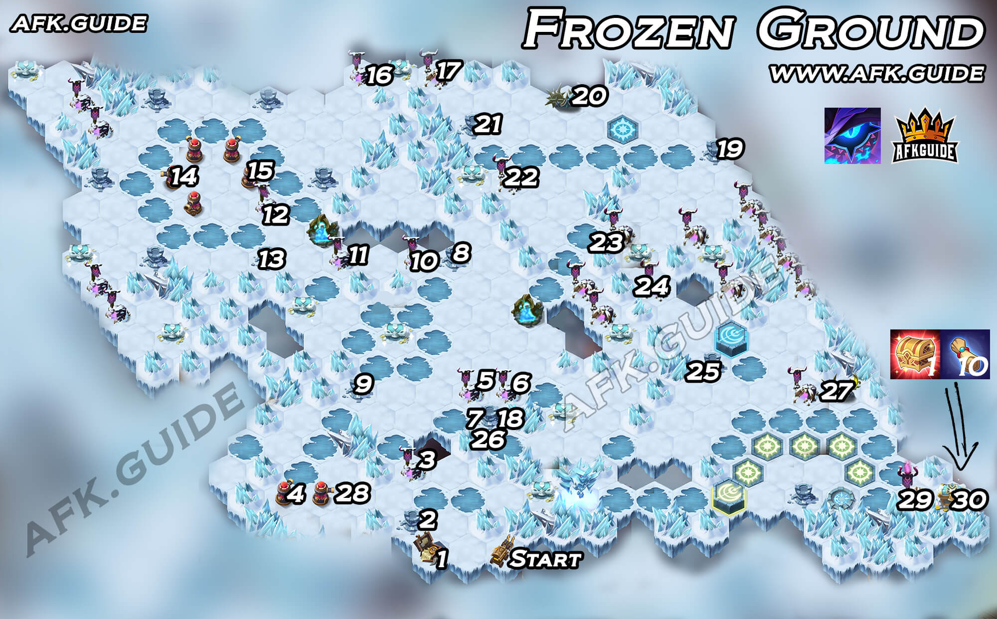 frozen ground map afk arena