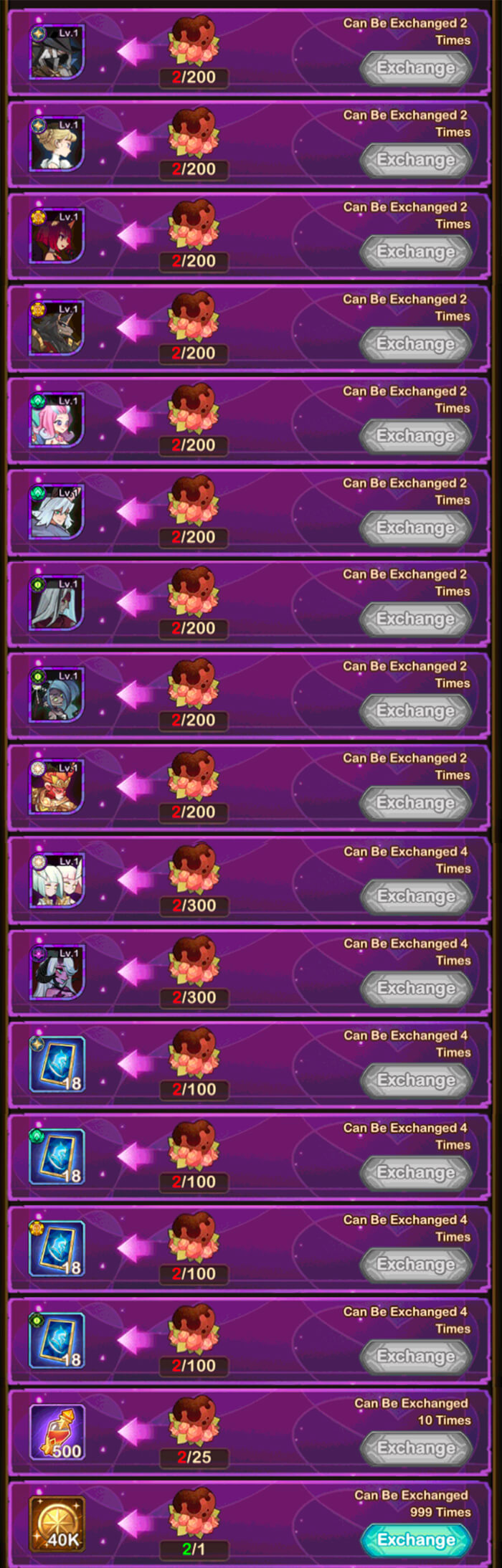 valentines event rewards