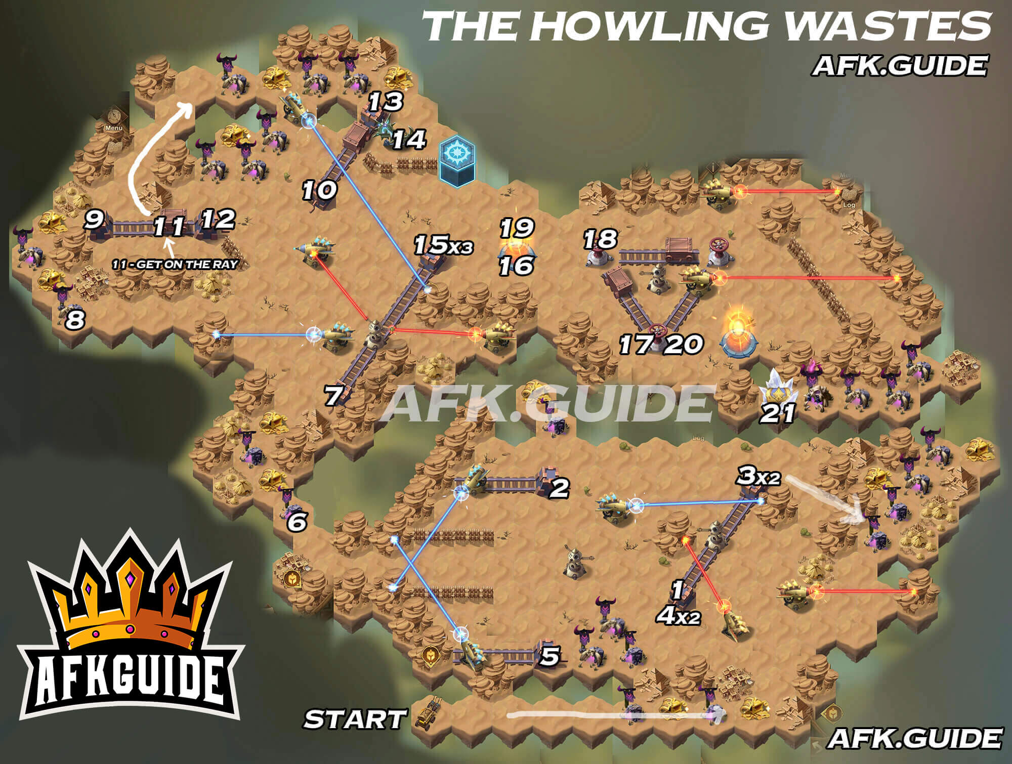 howling wastes map afk arena