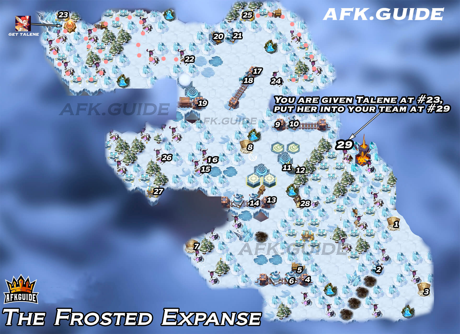 the frosted expanse map update