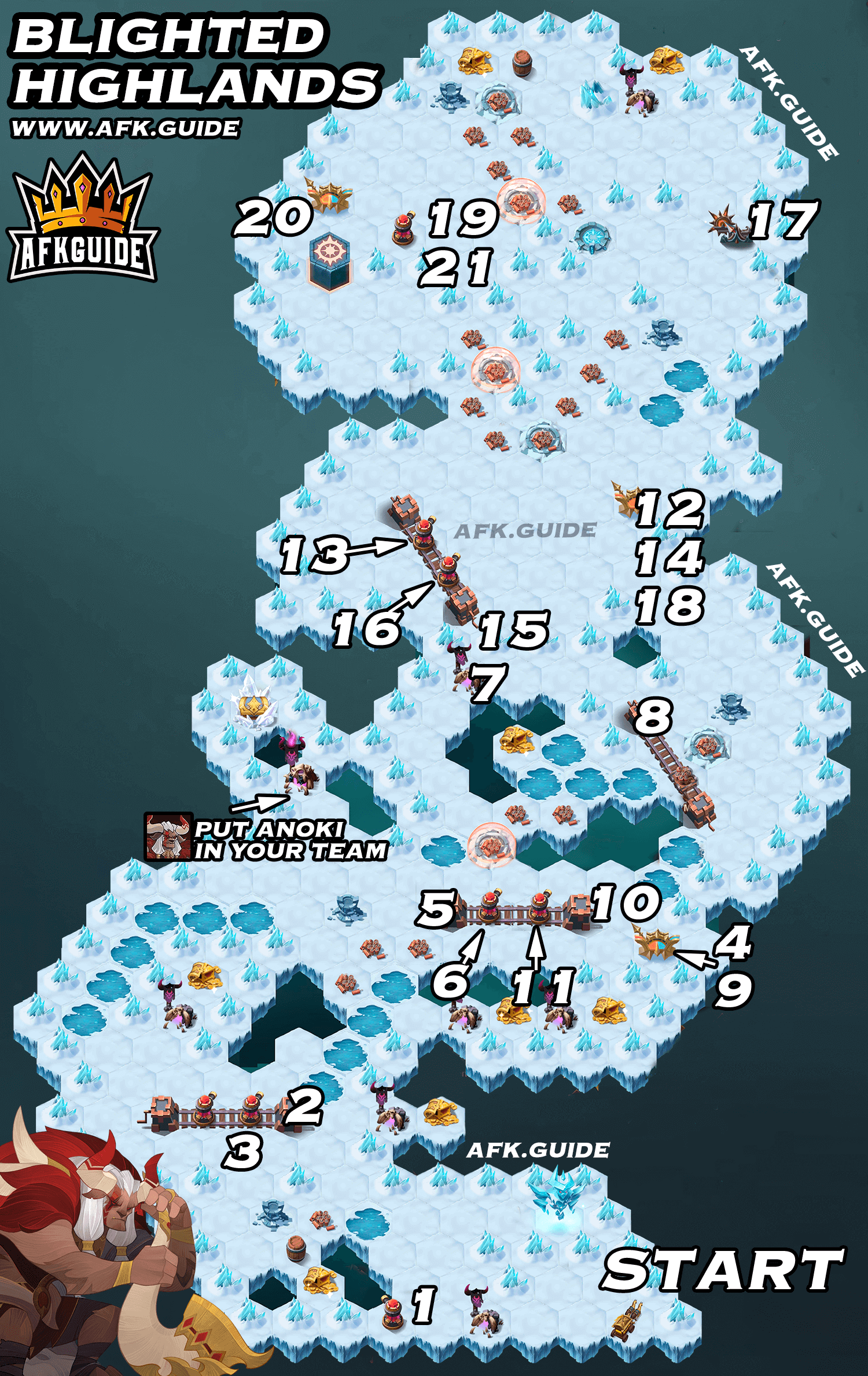 Blighted Highlands Map AFK Arena