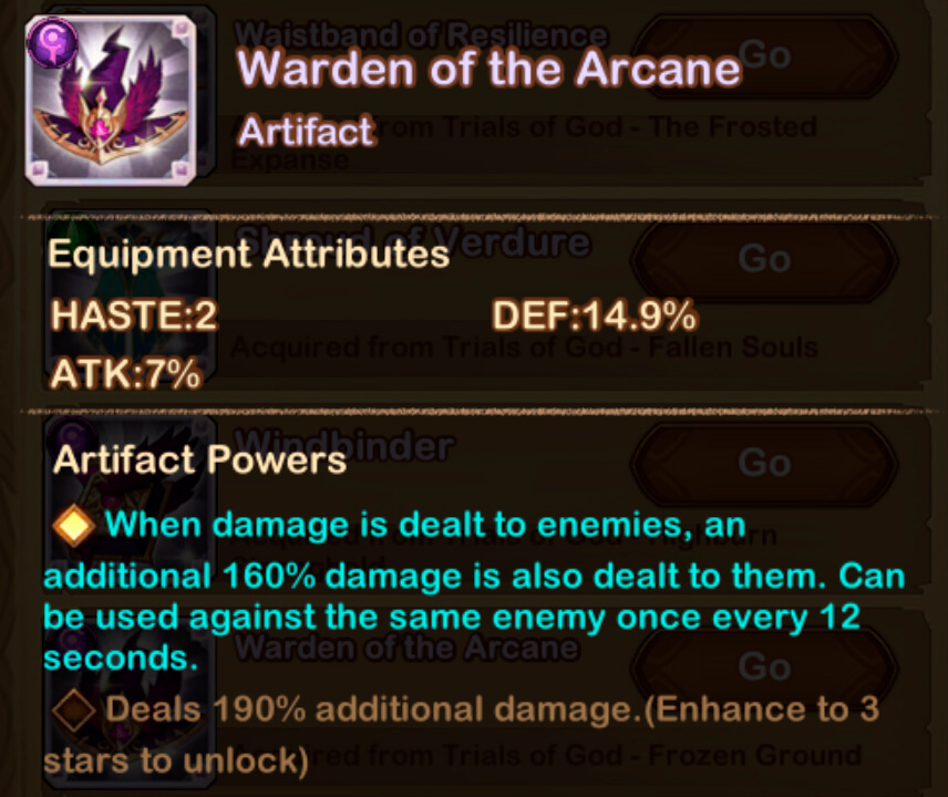 warden of the Arcana artifact