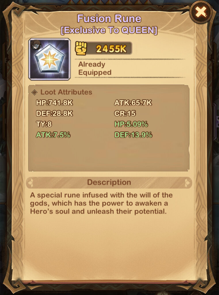 Hero Awakening Rune