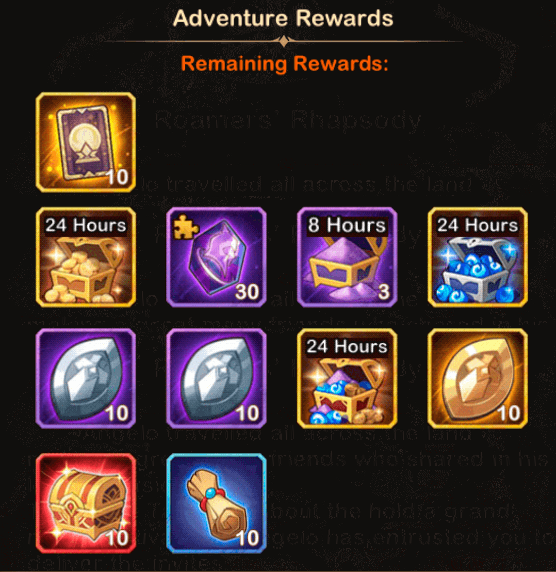 roamers rhapsody map rewards