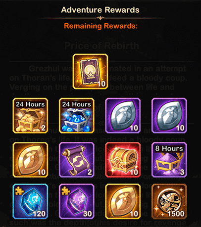 price of rebirth rewards