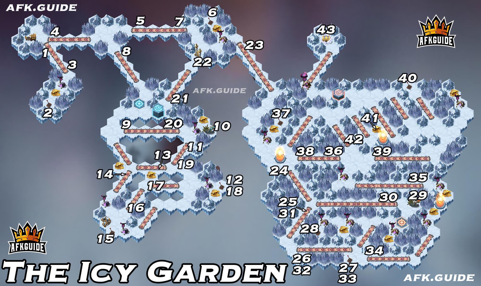 the icy garden map guide